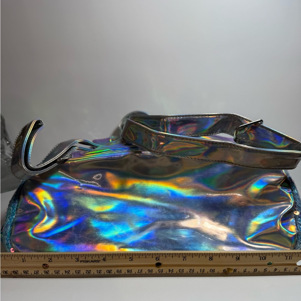 Justice Holographic Rainbow girls Backpack | Festival Y2K Rave Bag - Picture 5 of 5